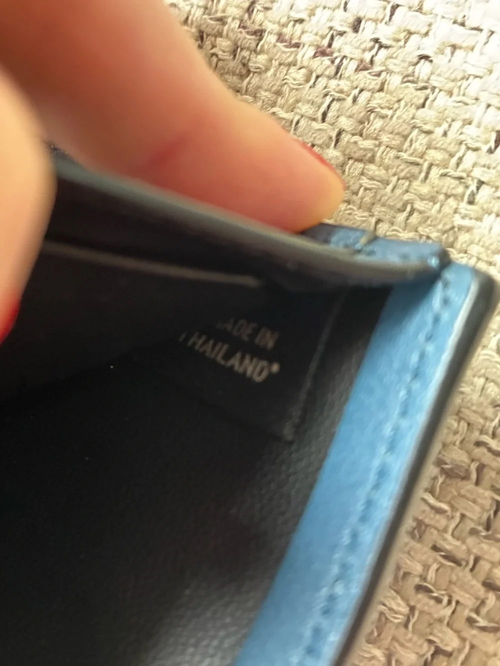 COACH Men's Blue Leather Bi-Fold Wallet